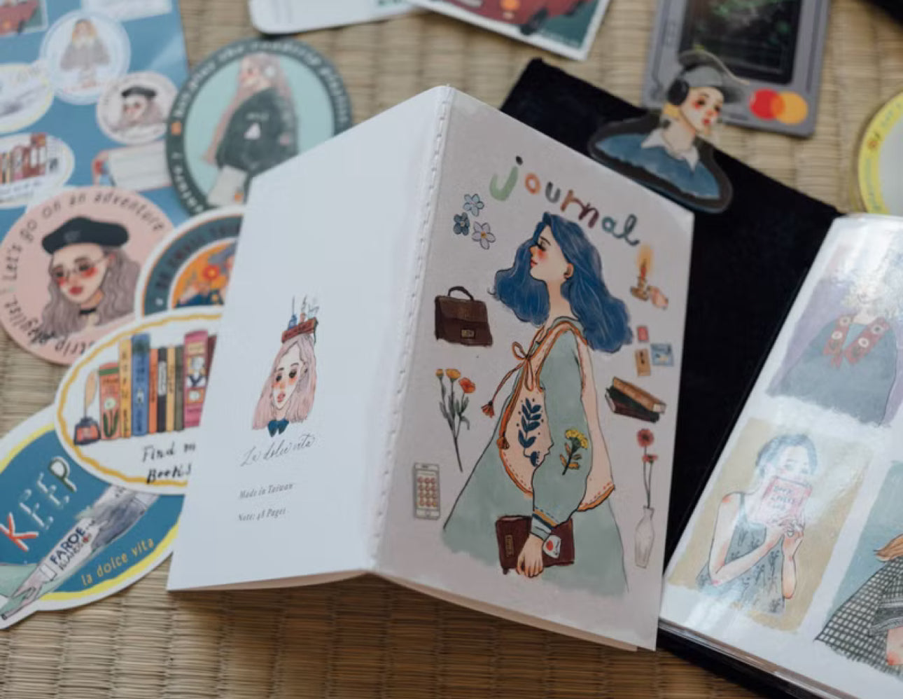 La Dolce Vita - 48p Thread-bound Notebooks | Passport Size | Blank Inner Pages | Planner