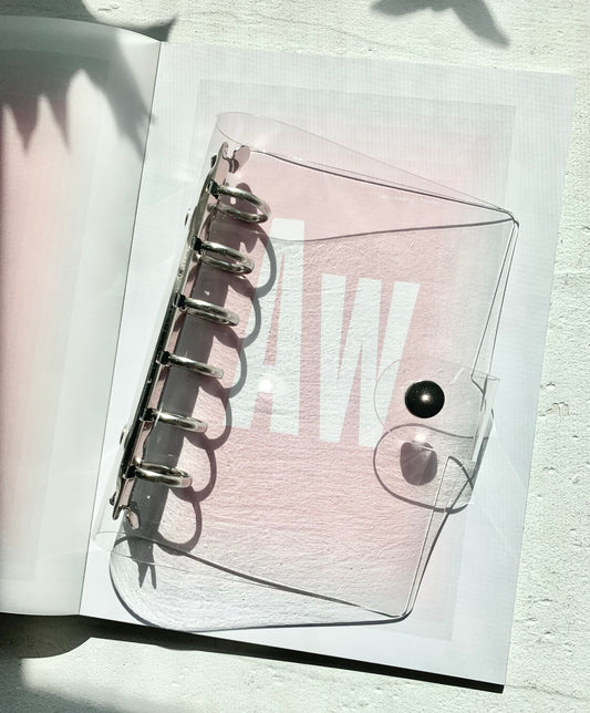 6 Ring PVC Notebook Binder | Clear | Journaling Accessories