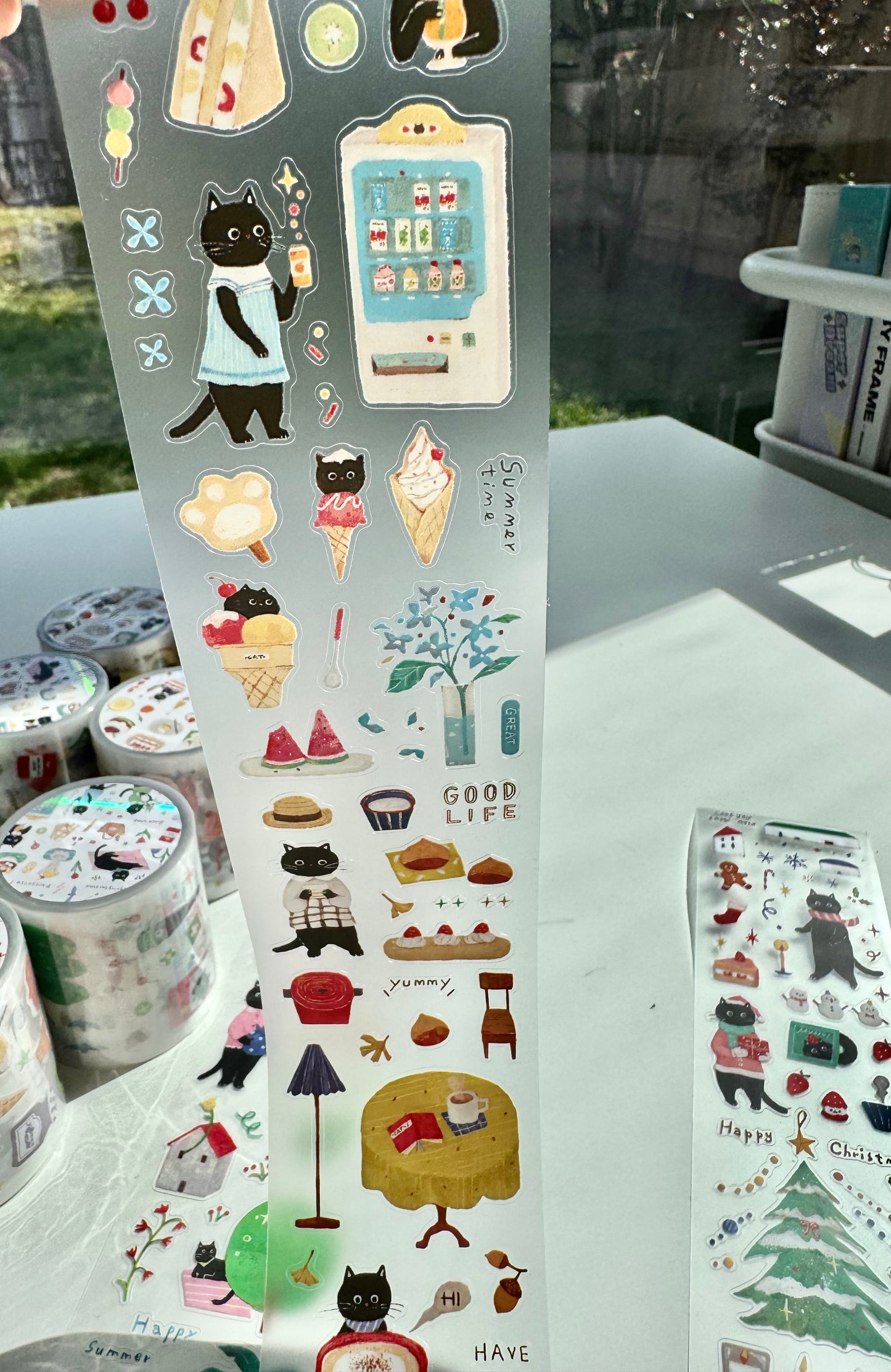 Spring Forth X Cookie - Four Seasons Kitty | Kiss-cut | 5cm Matte PET Tape |  Release Paper | 6M