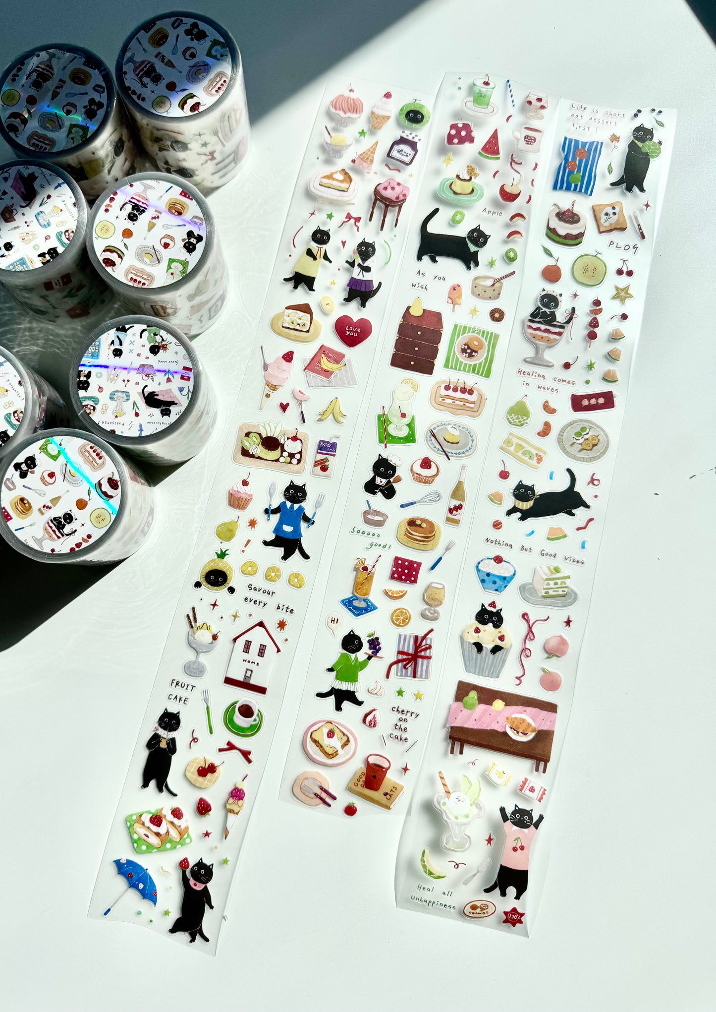 Spring Forth X Cookie - Fruit Dessert Kitty | Kiss-cut | 5cm PET Tape |  Release Paper | 6M