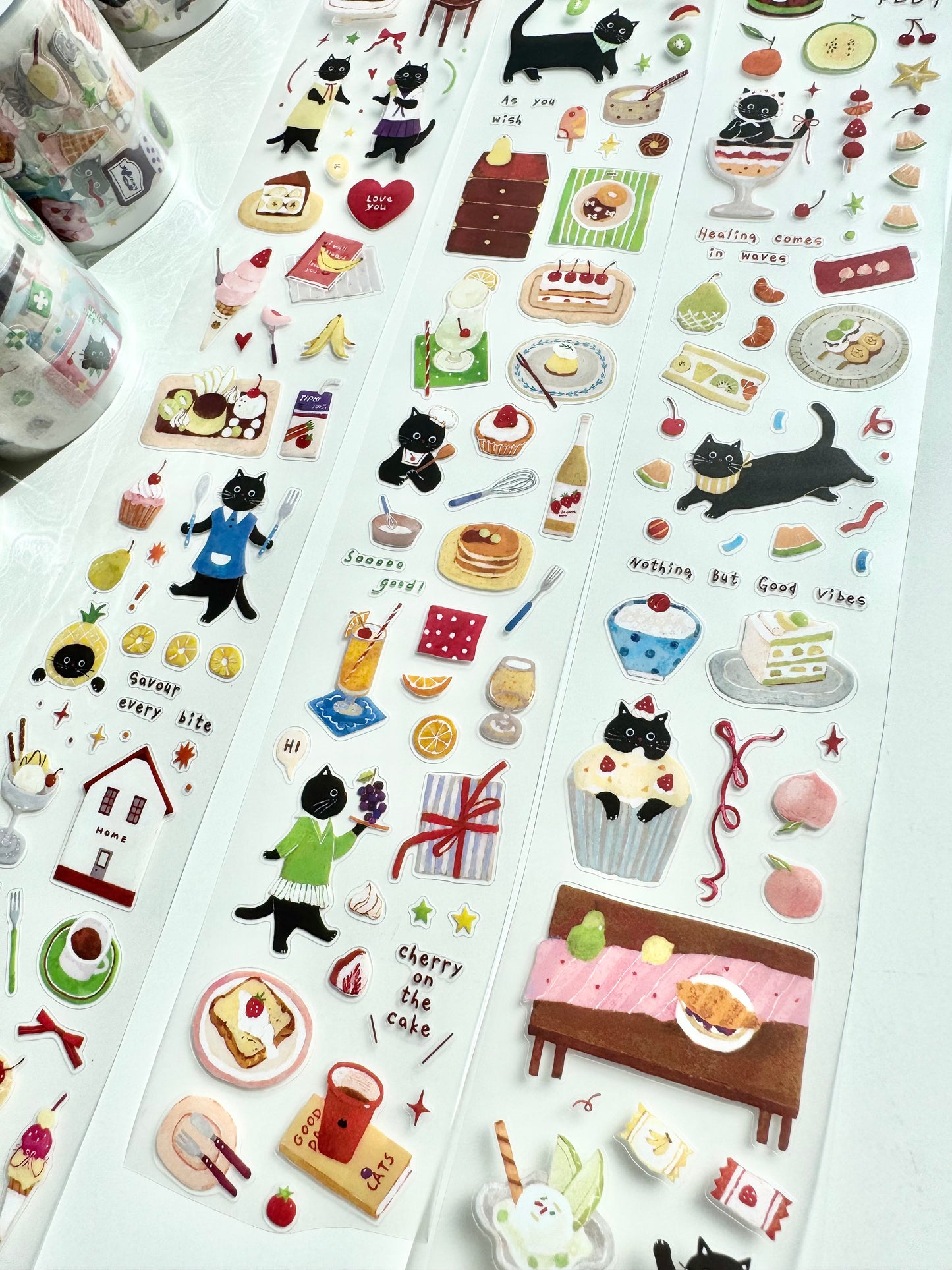 Spring Forth X Cookie - Fruit Dessert Kitty | Kiss-cut | 5cm PET Tape |  Release Paper | 6M