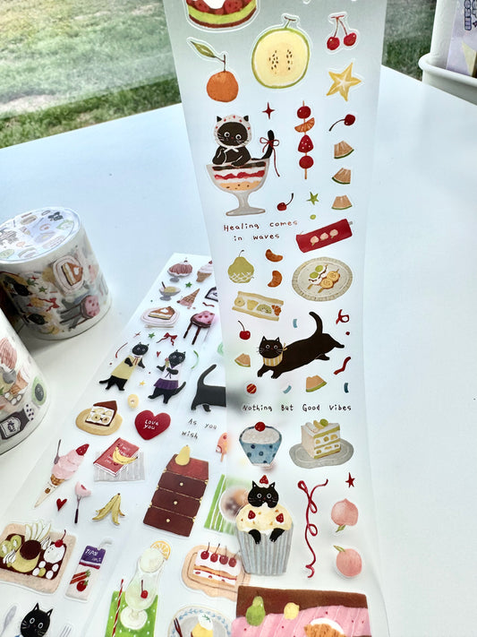NEW! Spring Forth - Fruit Dessert Kitty | Kiss-cut | 5cm PET Tape |  Release Paper | 6M
