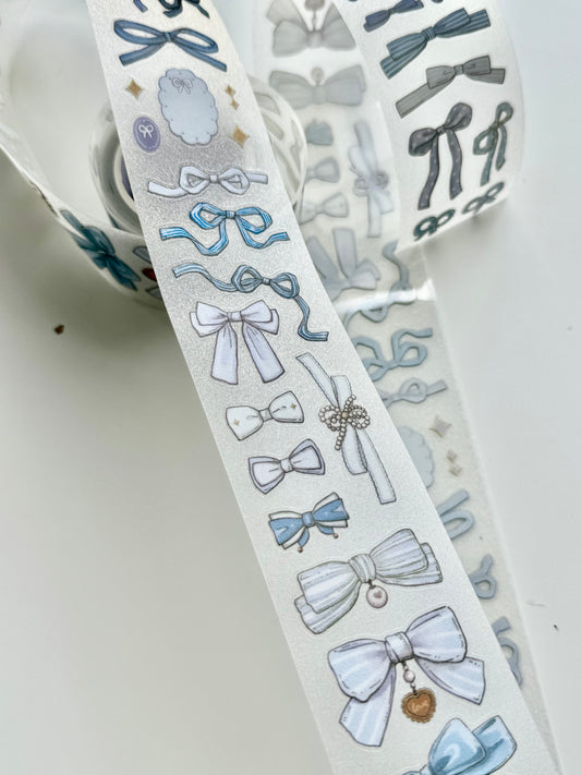 NEW! EverEin - Bow - Blue | 4cm Kiss-cut | Glitter PET Tape | Release Paper  | 3M