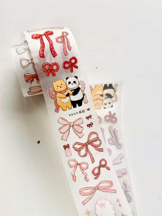 NEW! EverEin - Bow - Pink | 4cm Kiss-cut | Glitter PET Tape | Release Paper  | 3M