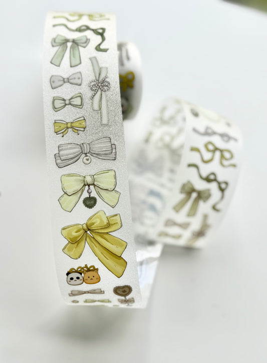 NEW! EverEin - Bow - Green | 4cm Kiss-cut | Glitter PET Tape | Release Paper  | 3M