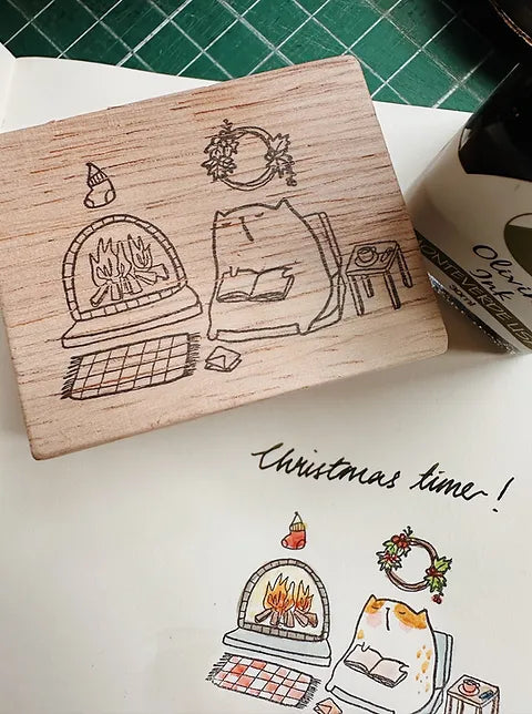 Catdoo - Cozy Winter Home | Rubber Stamp