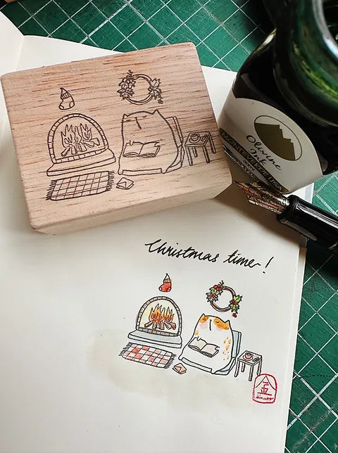 Catdoo - Cozy Winter Home | Rubber Stamp