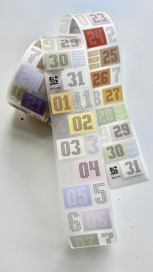 NEW! EverEin - Date | 4cm Kiss-cut | Glitter PET Tape | Release Paper  | 3M