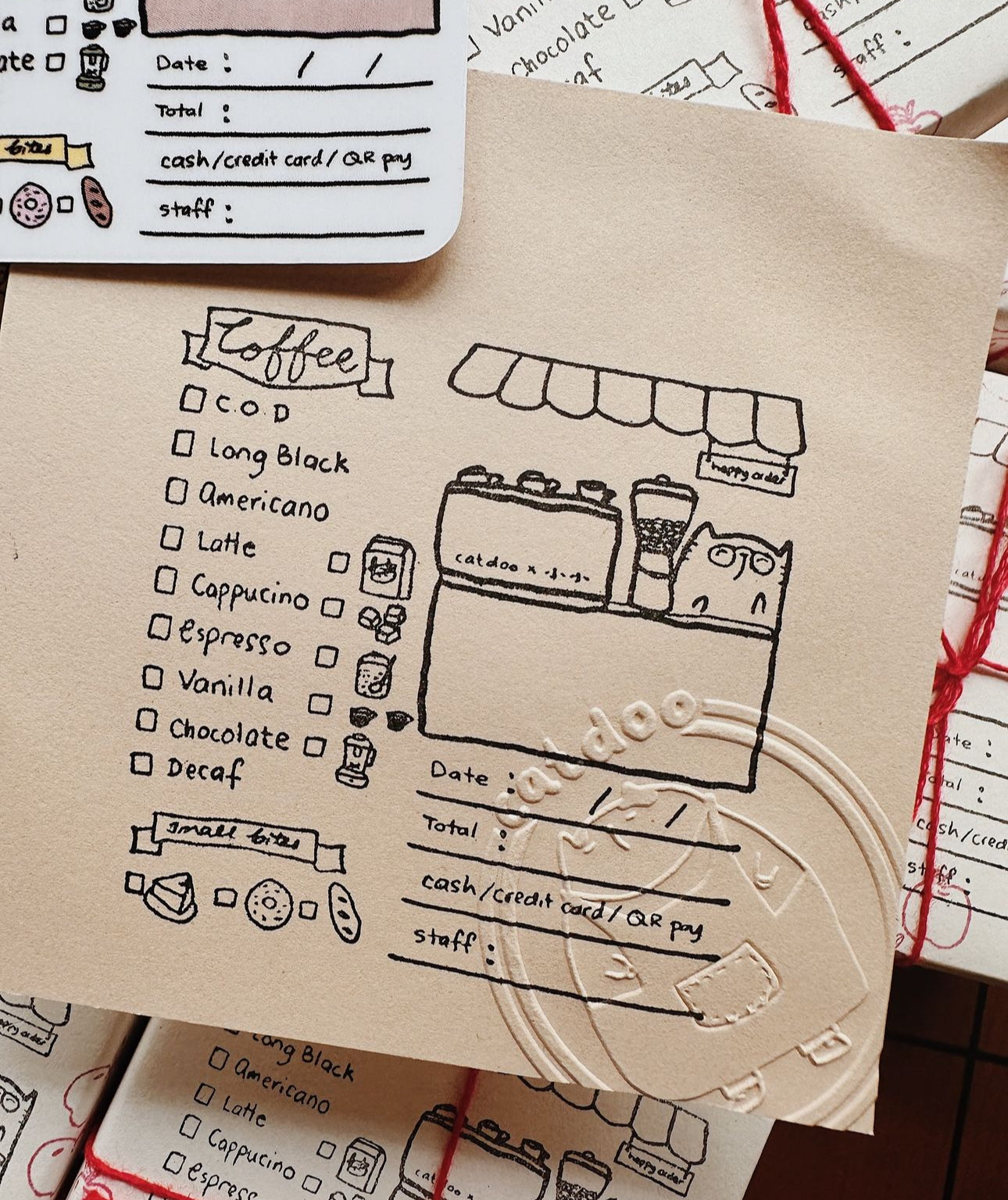 Catdoo - Cafe Menu | Rubber Stamp