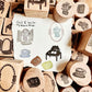 Catdoo - My Leisure -  Relax And Journal | 6pcs Rubber Stamp set