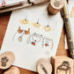 Catdoo - My Leisure -  Relax And Journal | 6pcs Rubber Stamp set