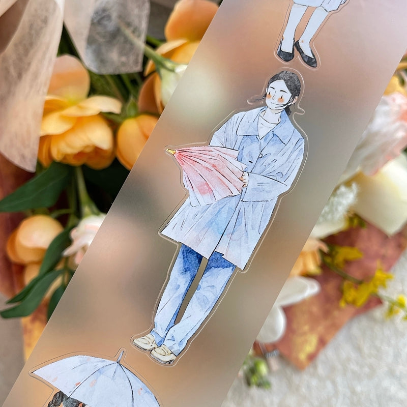 NEW! DingDing - No.53 Rainy Days | Kiss-cut | 6cm PET Tape |  Release Paper | 10M