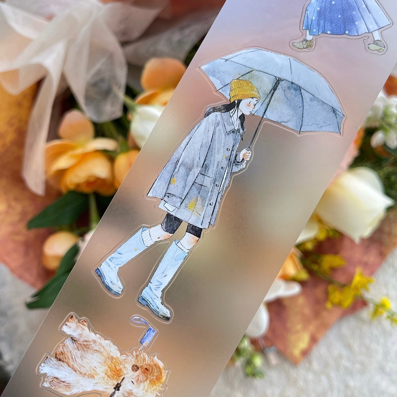 NEW! DingDing - No.53 Rainy Days | Kiss-cut | 6cm PET Tape |  Release Paper | 10M