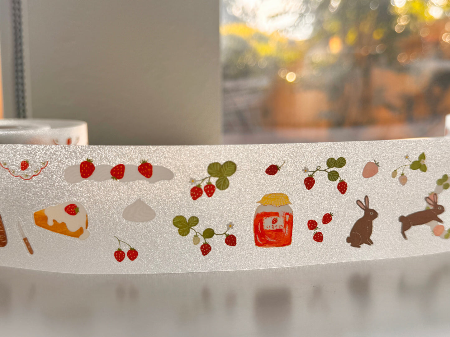 CCXX Studio - Strawberry Party  | Kiss-cut | Glitter | 4.5cm PET Tape | Release Paper | 5M