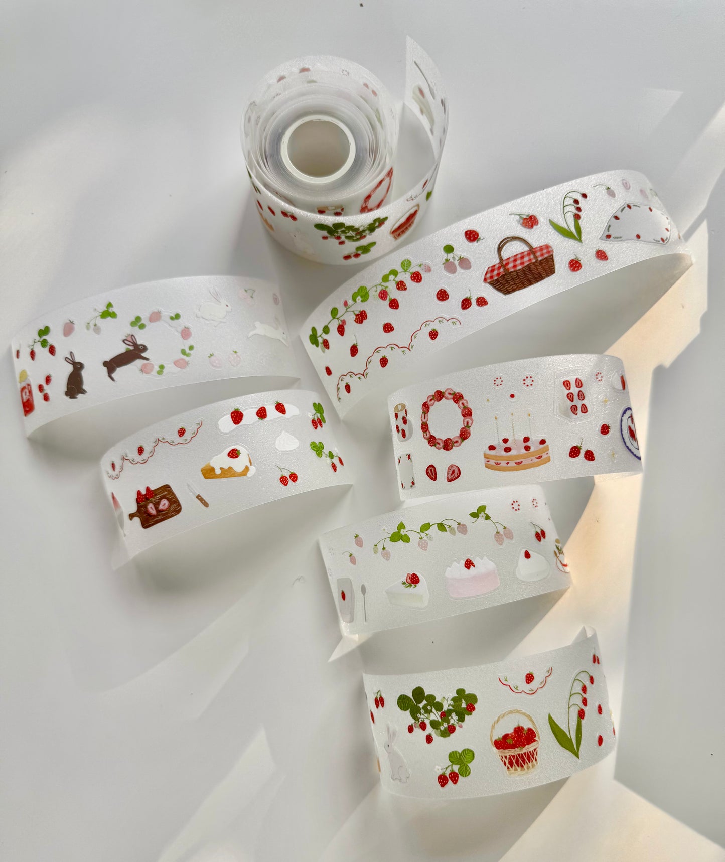 CCXX Studio - Strawberry Party  | Kiss-cut | Glitter | 4.5cm PET Tape | Release Paper | 5M