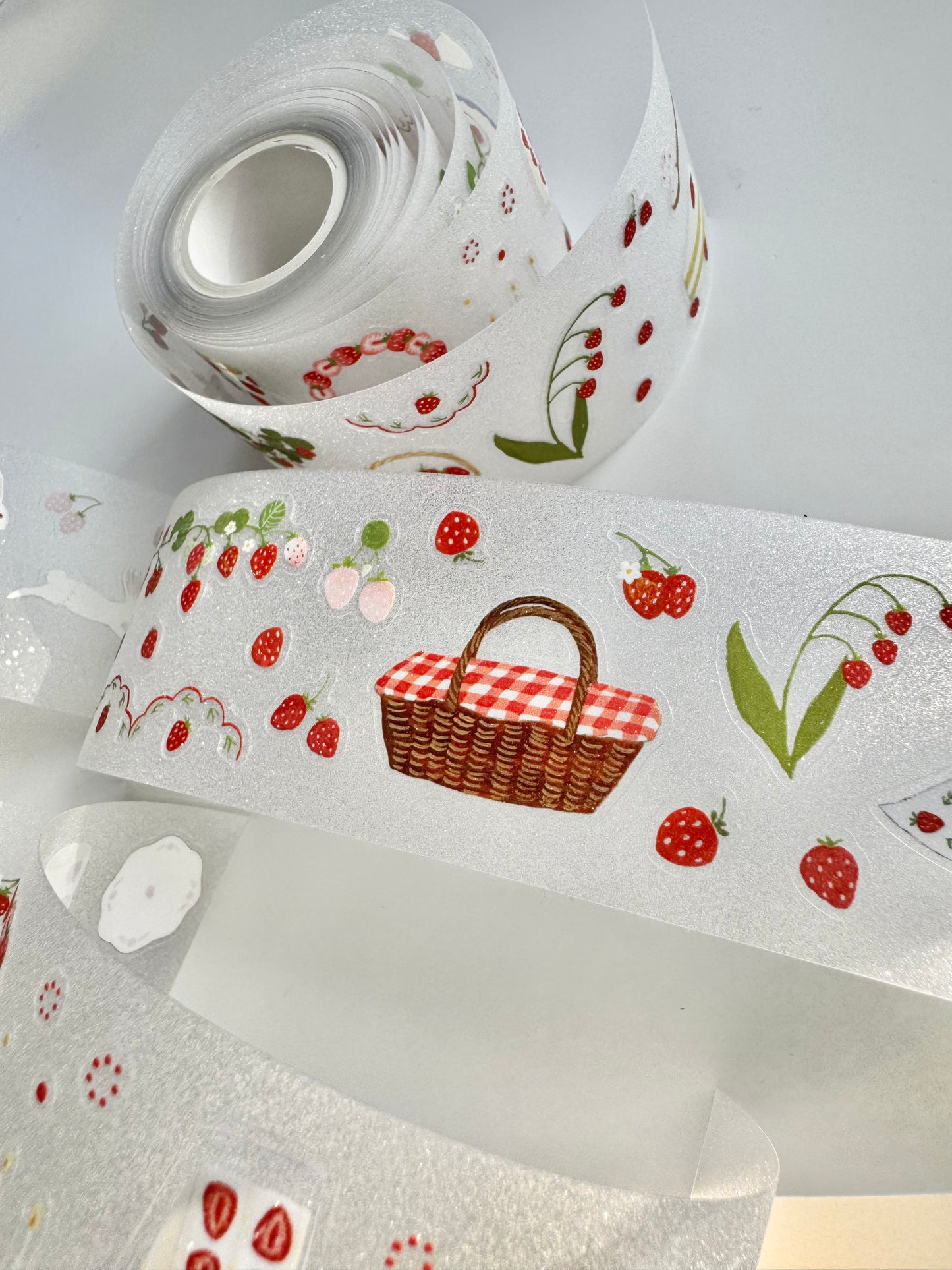 CCXX Studio - Strawberry Party  | Kiss-cut | Glitter | 4.5cm PET Tape | Release Paper | 5M