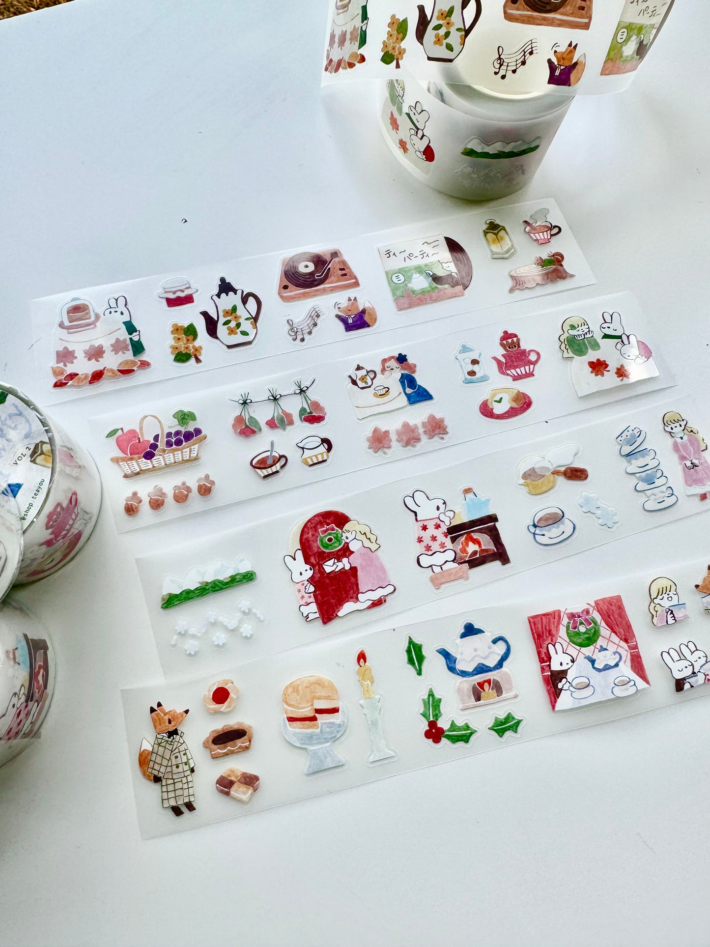 Teayou - Seasonal Tea Party Vol.2 | Kiss-cut | 4cm PET Tape | Release Paper | 10M