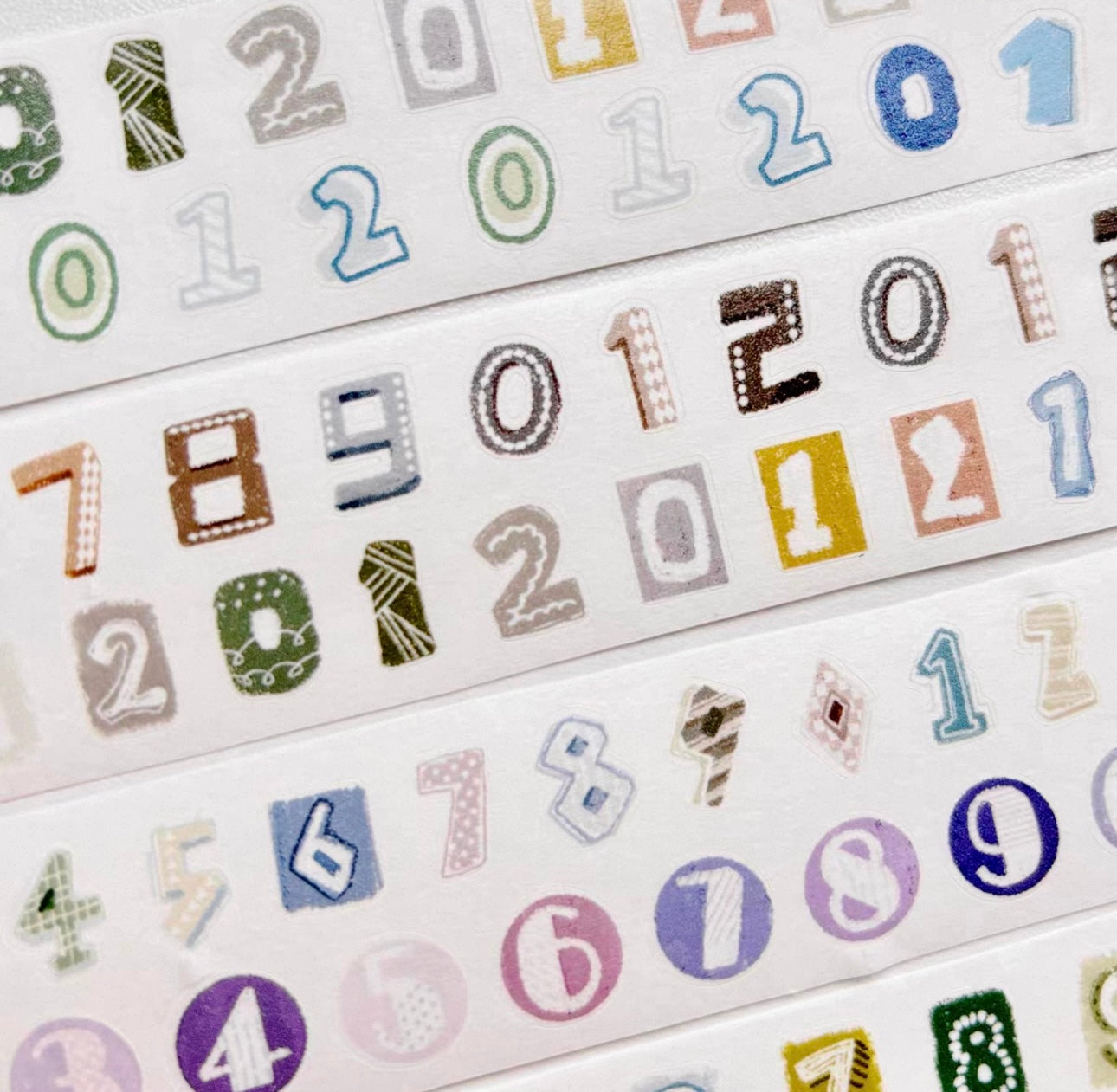 NEW! Calico Cat Studio - Numbers | Kiss-cut | 3cm Washi Tape | Release Paper | 6M