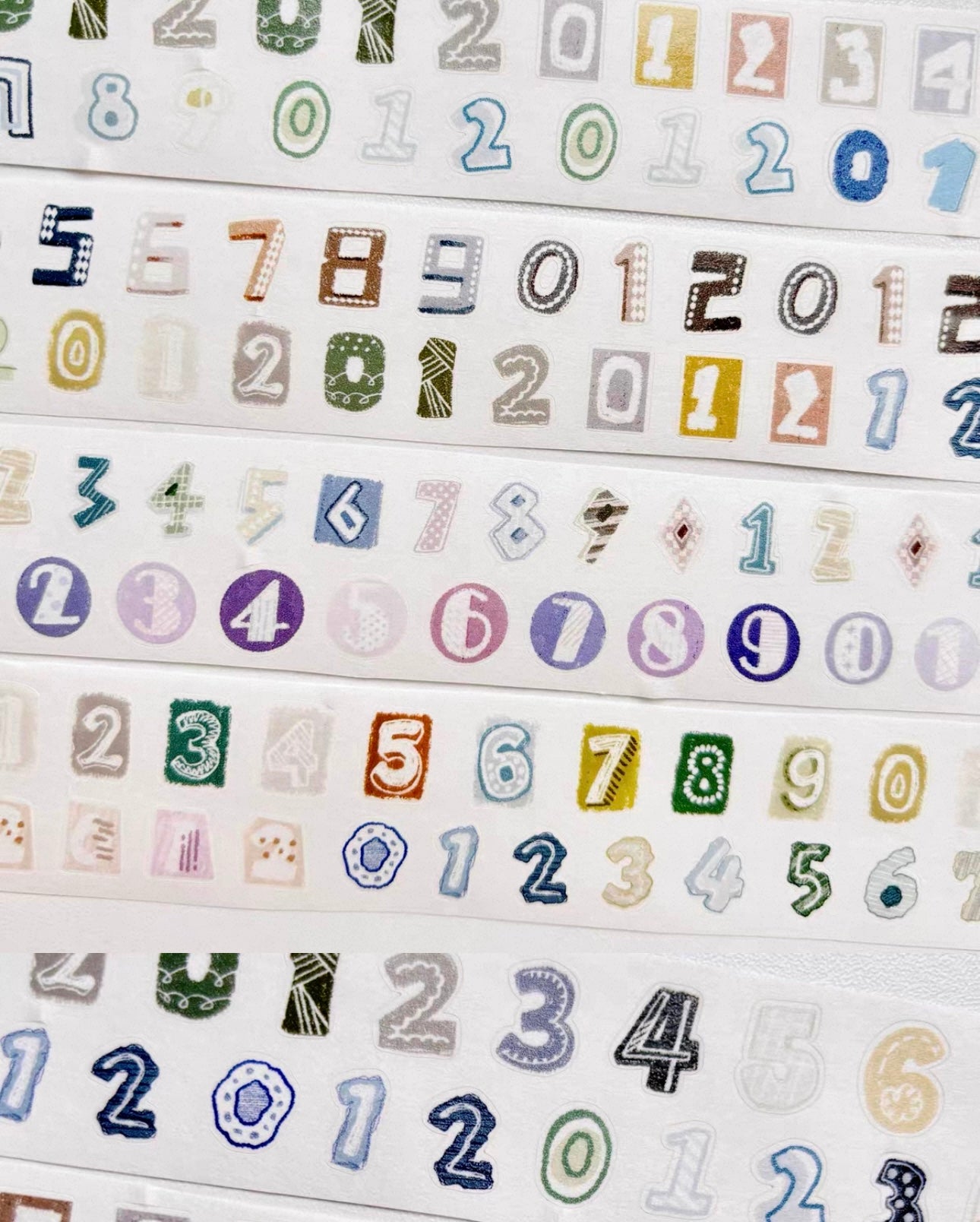NEW! Calico Cat Studio - Numbers | Kiss-cut | 3cm Washi Tape | Release Paper | 6M