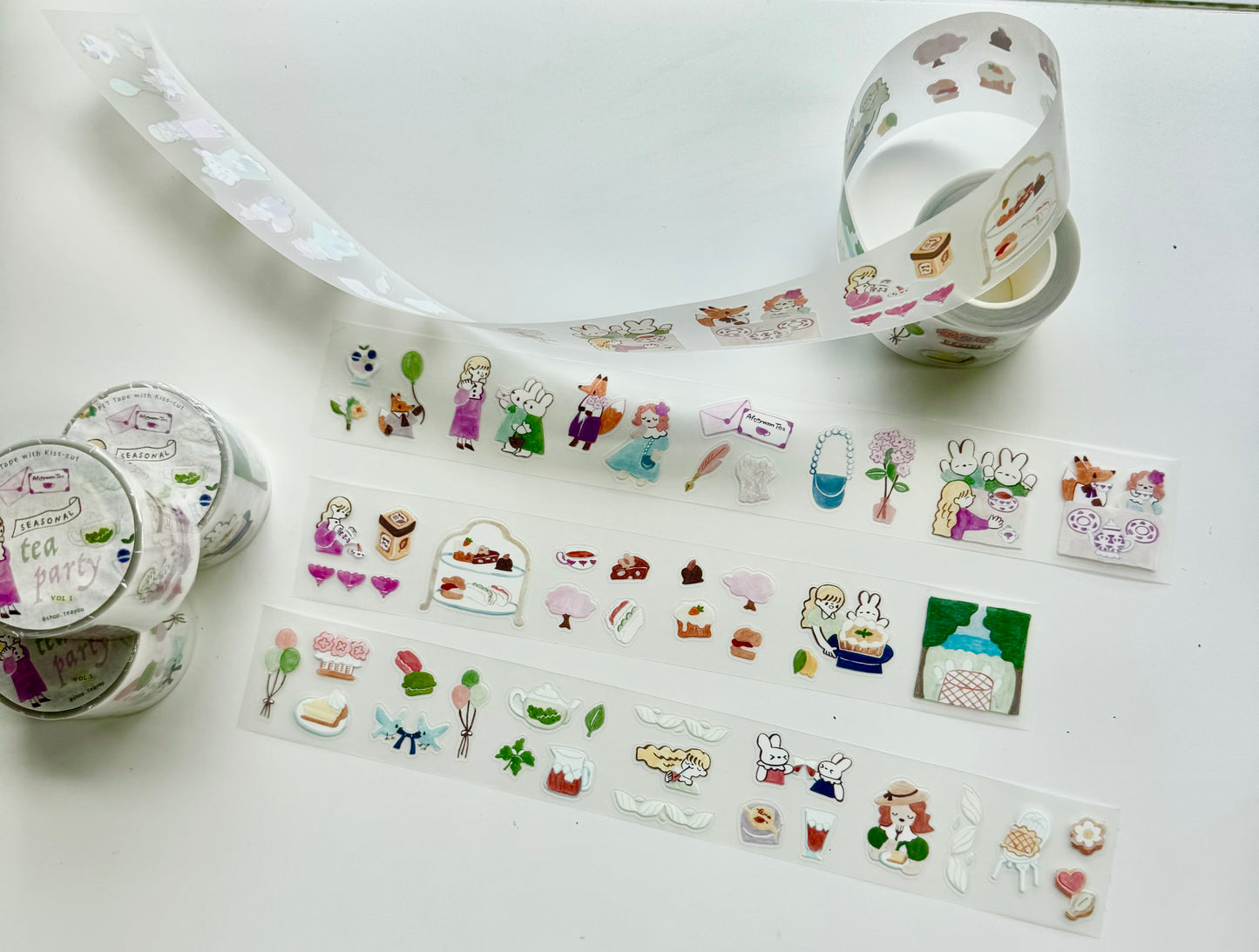 Teayou - Seasonal Tea Party Vol.1 | Kiss-cut | 4cm PET Tape | Release Paper | 10M