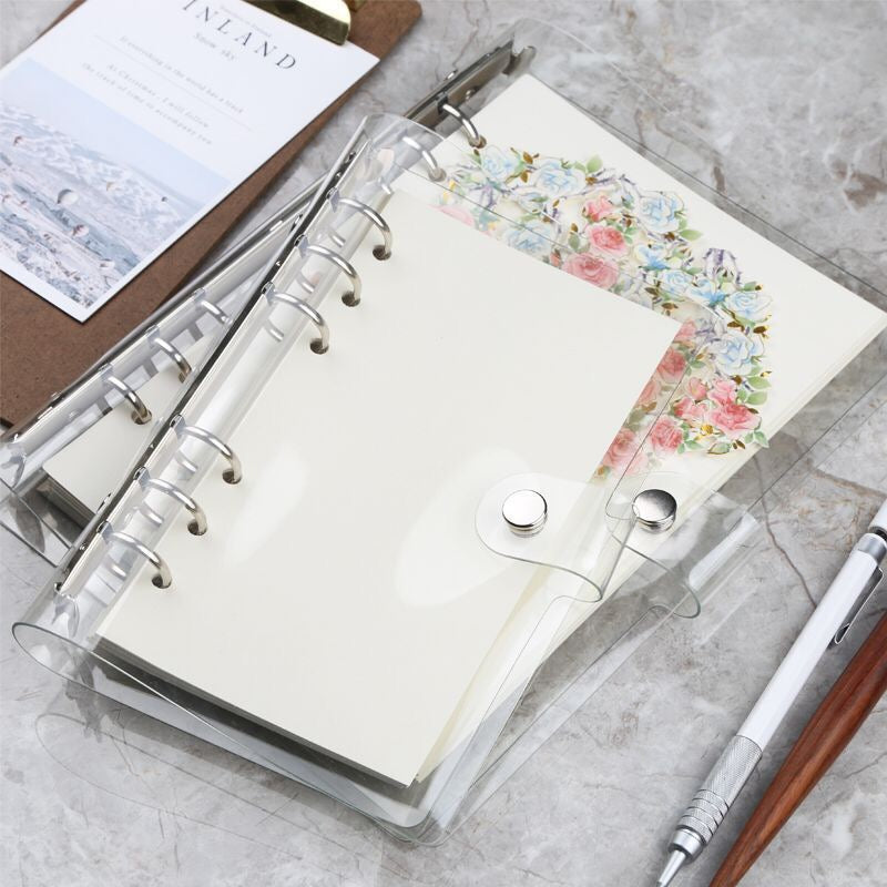 6 Ring PVC Notebook Binder | Clear | Journaling Accessories