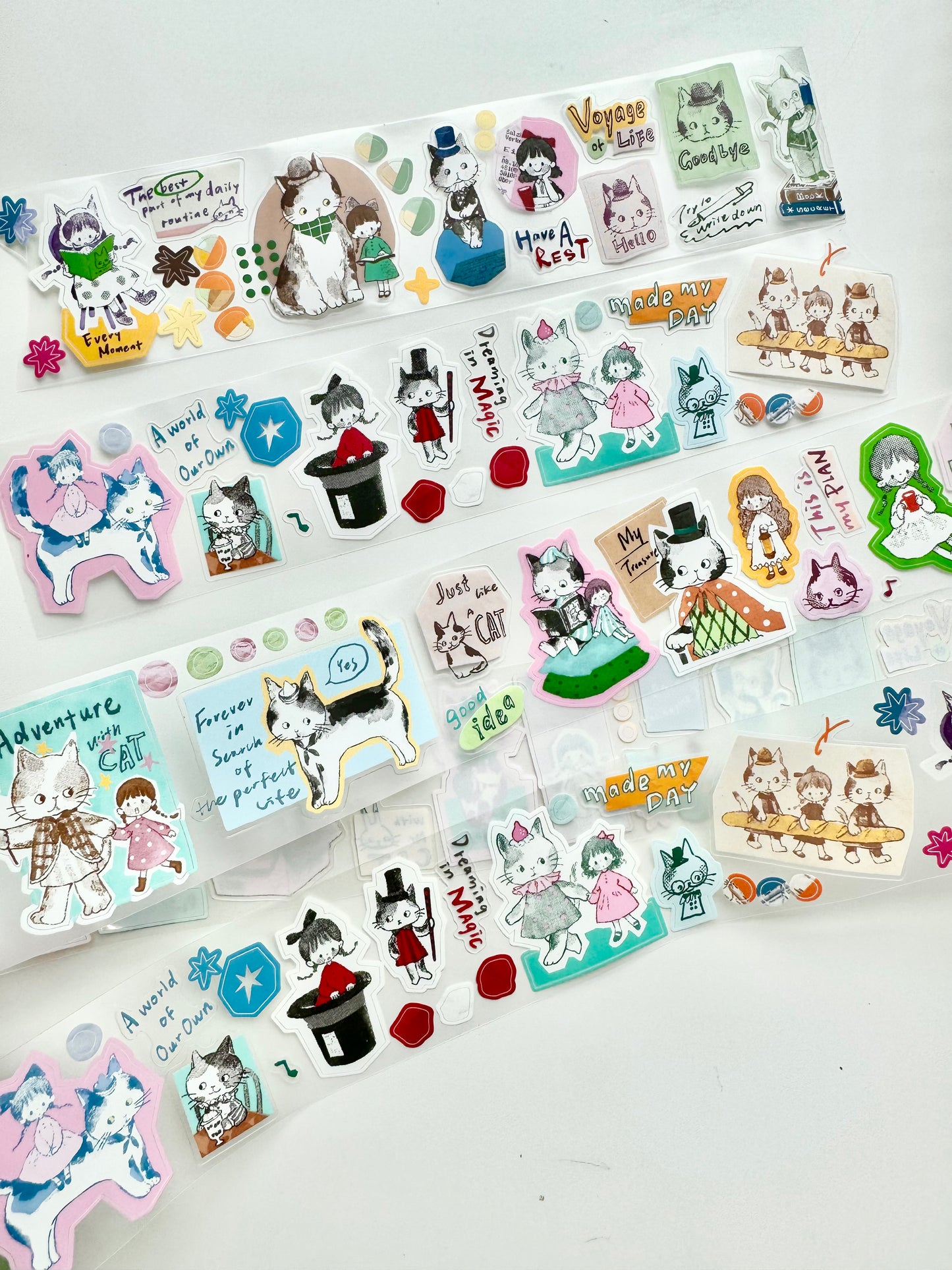NEW! Molinta - Cat in Magic | Kiss-cut | 5cm PET Tape | Release Paper | 5M