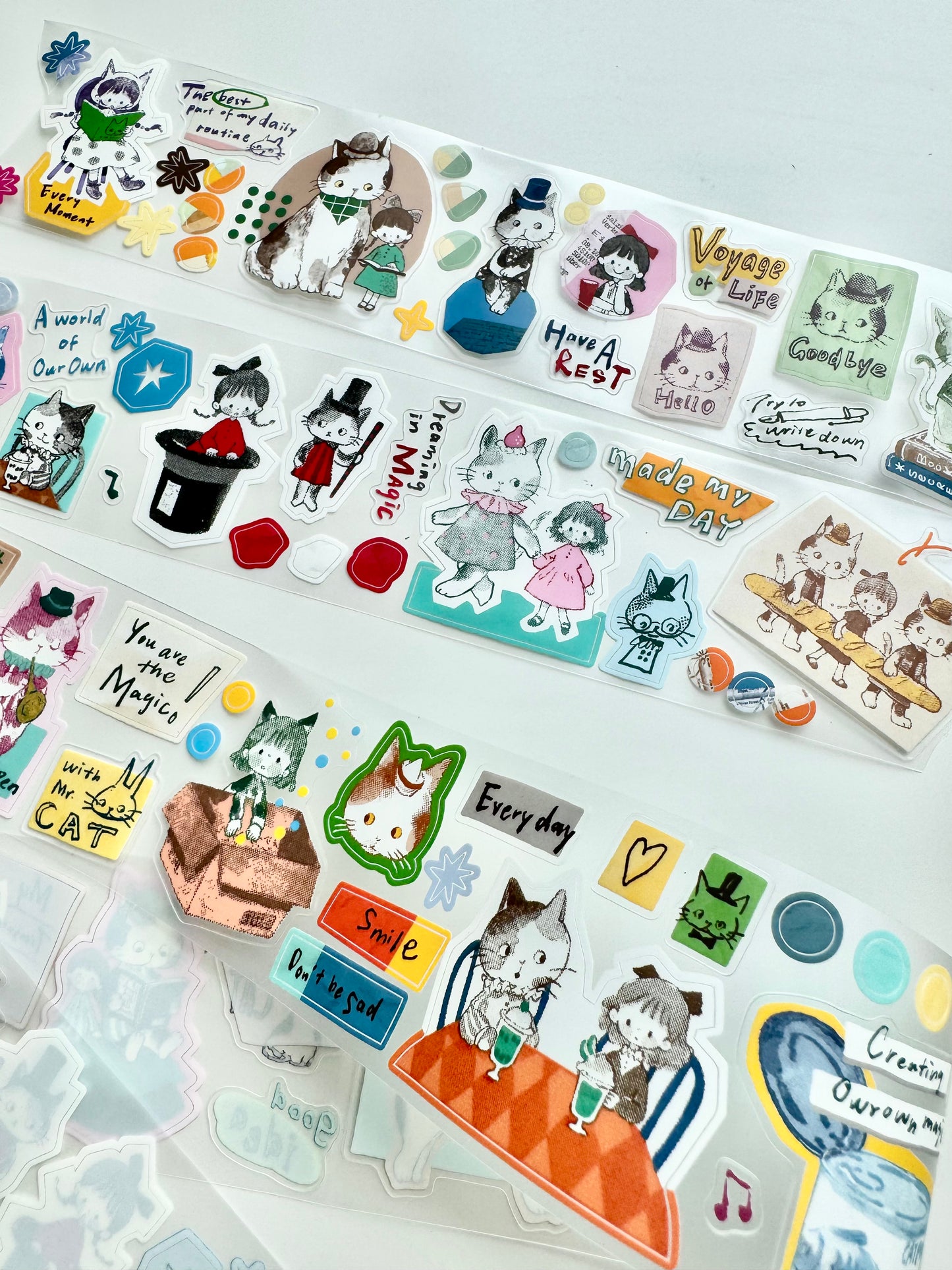 NEW! Molinta - Cat in Magic | Kiss-cut | 5cm PET Tape | Release Paper | 5M