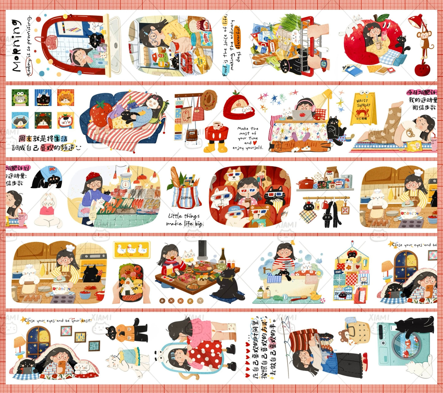 NEW! Xiami Studio - Xiami's Vacation Diaries | Kiss-cut | 6cm Tape | Release Paper | 5M