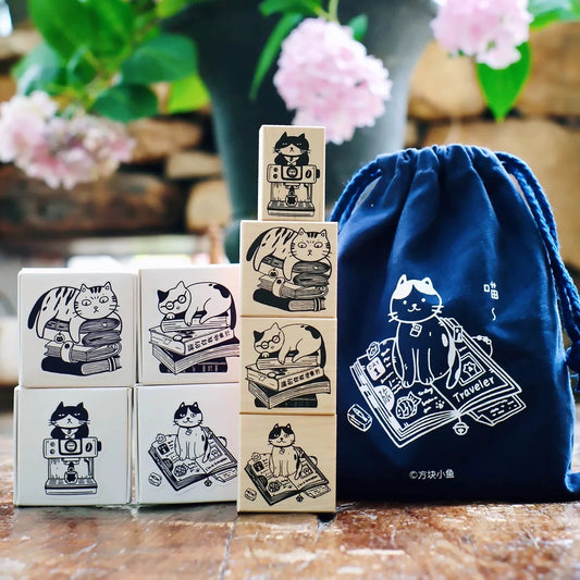 NEW! Cube Fish - Vol.12 Kitty World | Rubber Stamps