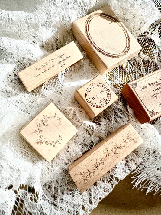 Creawithgaby - 6pcs Rubber Stamp Set