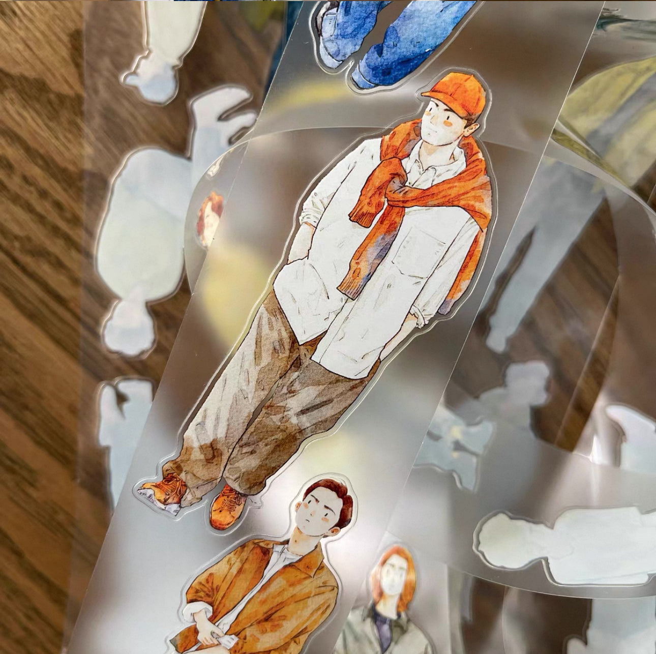 NEW! DingDing - No.34 His Outfits | Kiss-cut | 5cm PET Tape |  Release Paper