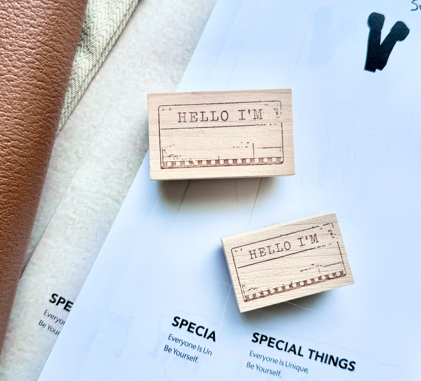 Penspapersplanner - VII - Hello I'm  | Rubber Stamp