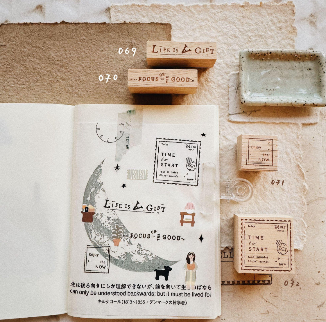 NEW! Penspapersplanner - VII - Life Is A Gift | Rubber Stamp