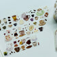 NEW! MWJ - Coffee| Kiss-cut | 4.5cm Glitter PET Tape |  Release Paper | 5M