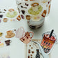 NEW! MWJ - Coffee| Kiss-cut | 4.5cm Glitter PET Tape |  Release Paper | 5M