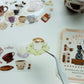 NEW! MWJ - Coffee| Kiss-cut | 4.5cm Glitter PET Tape |  Release Paper | 5M