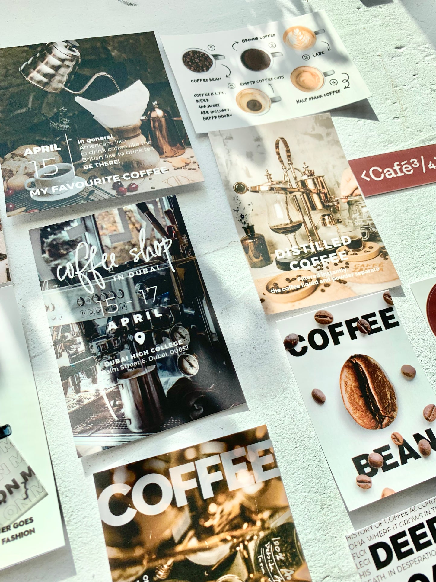 07M - Coffee Shop | 15pcs Deco Pack | Ephemera Paper | Sticker