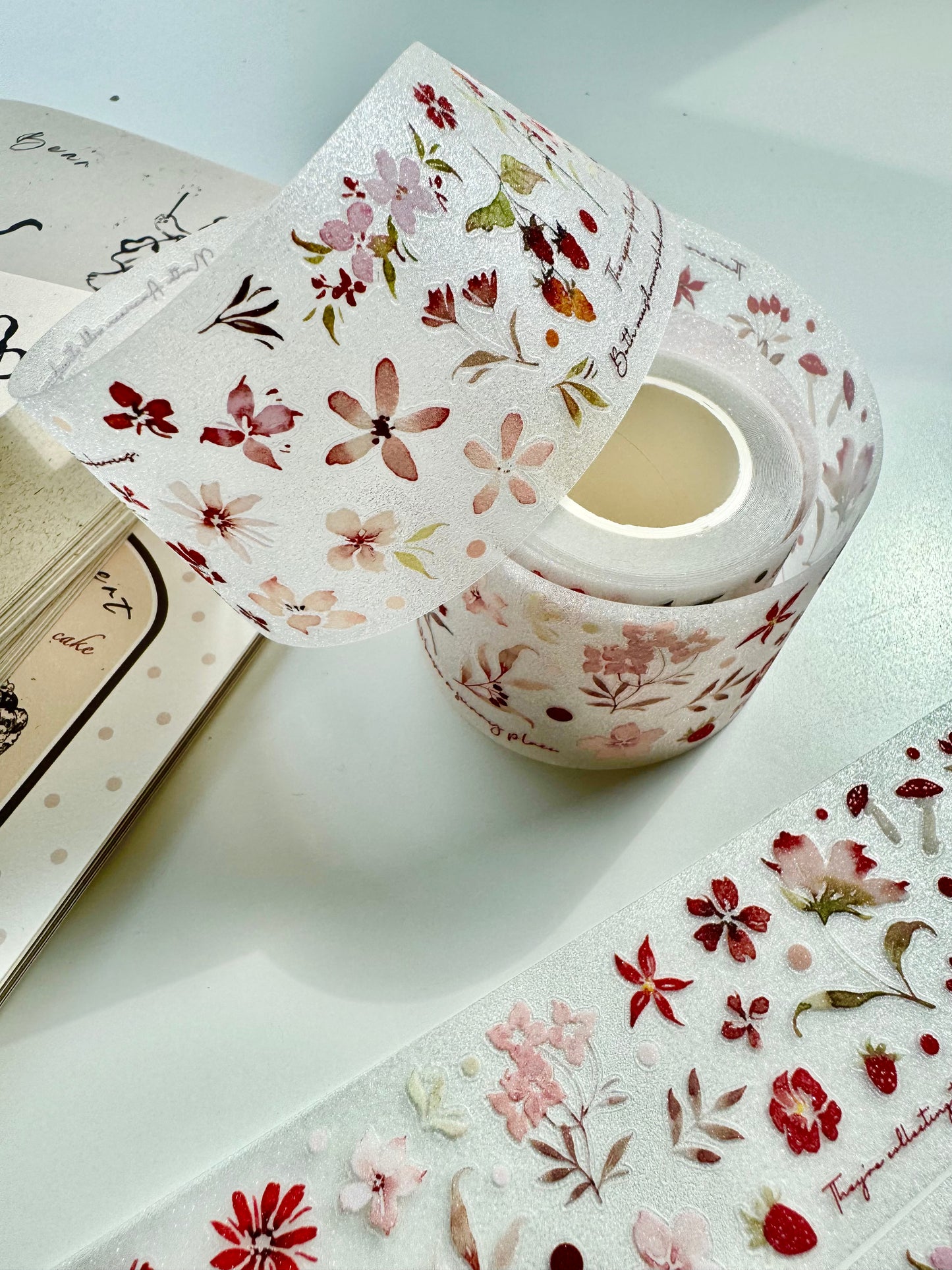 NEW! MWJ - Red Velvet Cake | Kiss-cut | 4.5cm Glitter PET Tape |  Release Paper | 5M