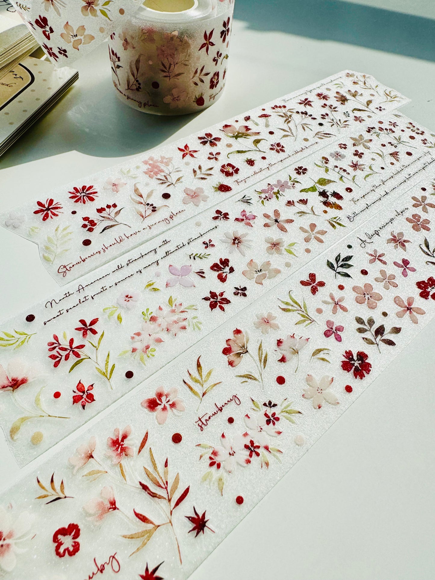 NEW! MWJ - Red Velvet Cake | Kiss-cut | 4.5cm Glitter PET Tape |  Release Paper | 5M