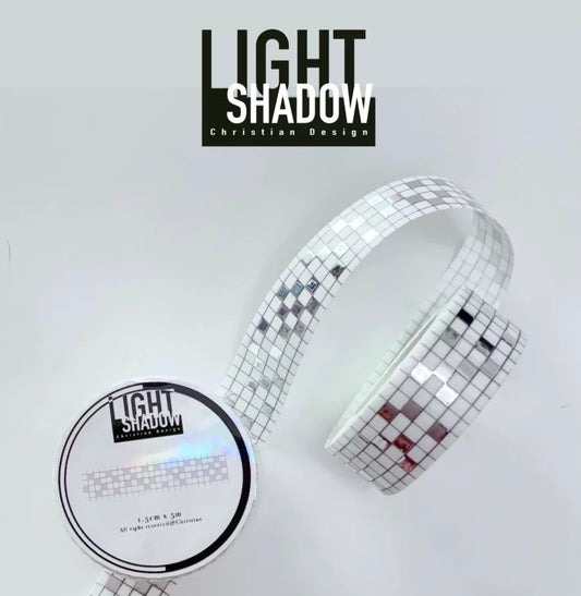 Christian - Light & Shadow | Silver Foil | 1.5cm Washi Tape | Basic | NO Release Paper