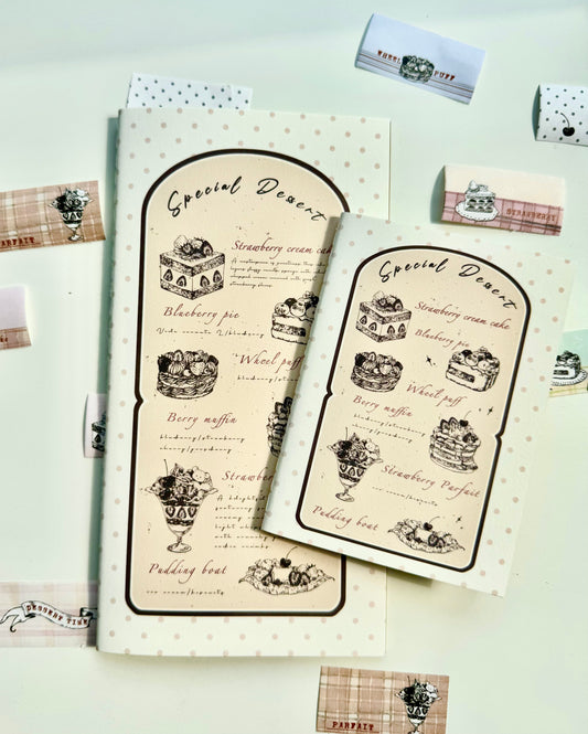 NEW! MWJ - Vintage Desserts | Colorful Insert | 52 Pages TN Refill | Standard Size | Journaling Accessories