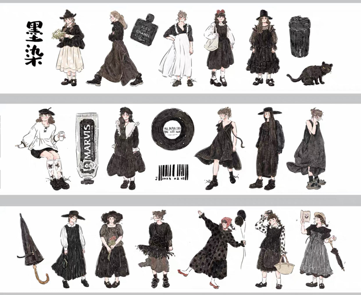 Xiyue Studio - Moran | 7cm Washi Tape |  Release Paper | 5M