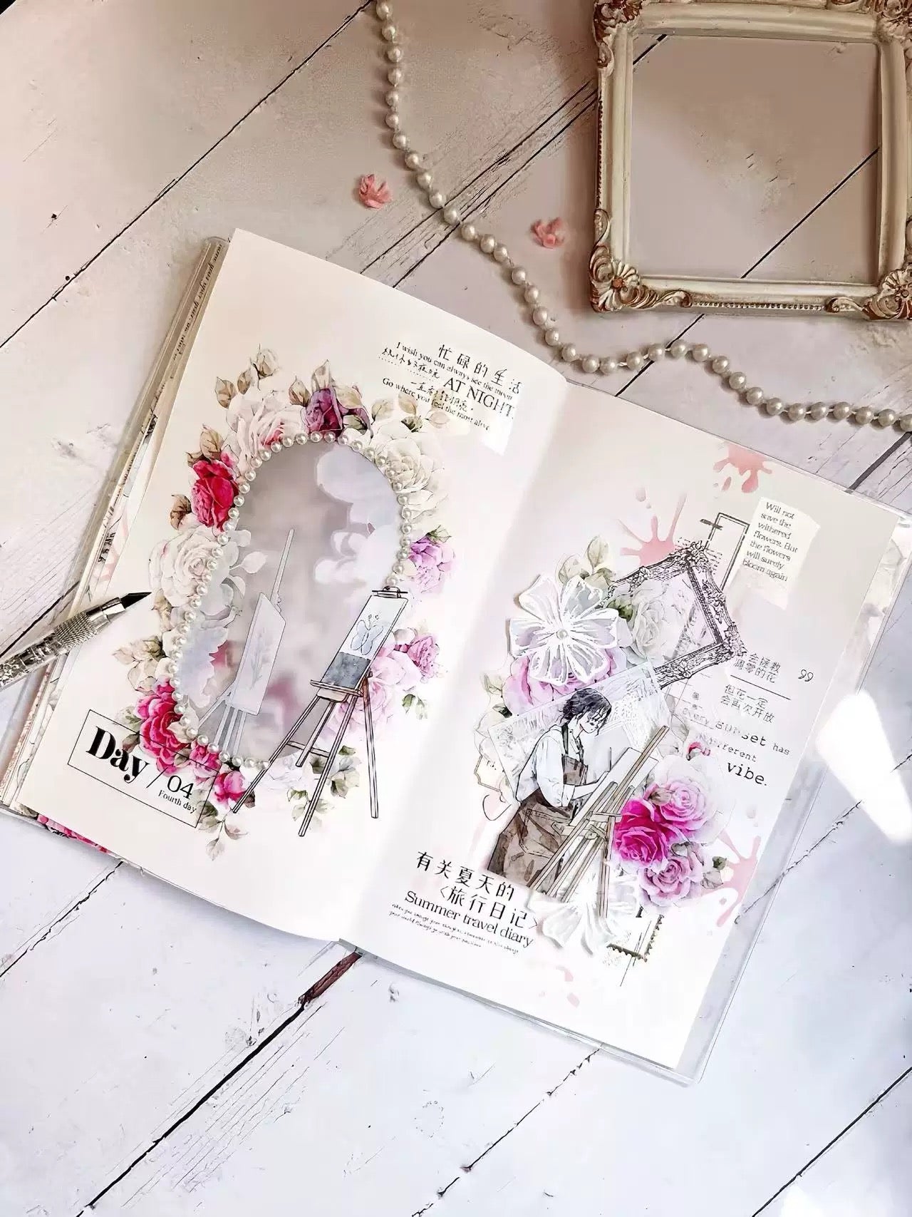 NEW! Kaixun - Drawing Girl | Kiss-cut | 6cm PET Tape | Release Paper