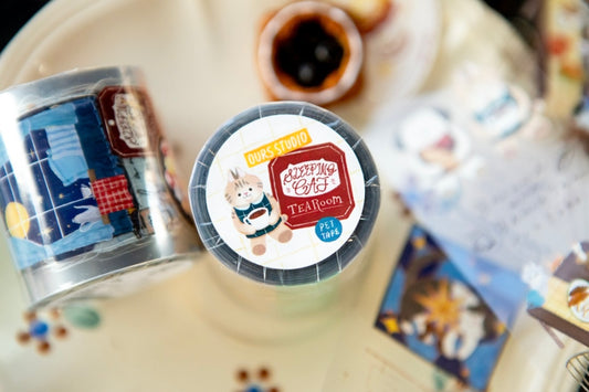 NEW! OURS - Tea Room "Sleeping Cat " | Kiss-cut | 4.5cm PET Tape | Release Paper | 5M