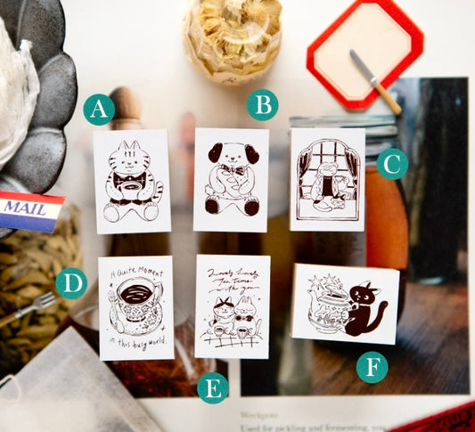 NEW! OURS - Tea Room "The Gift | Rubber Stamps