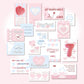07M - Romantic | 17pcs Deco Pack | Ephemera Paper | Sticker
