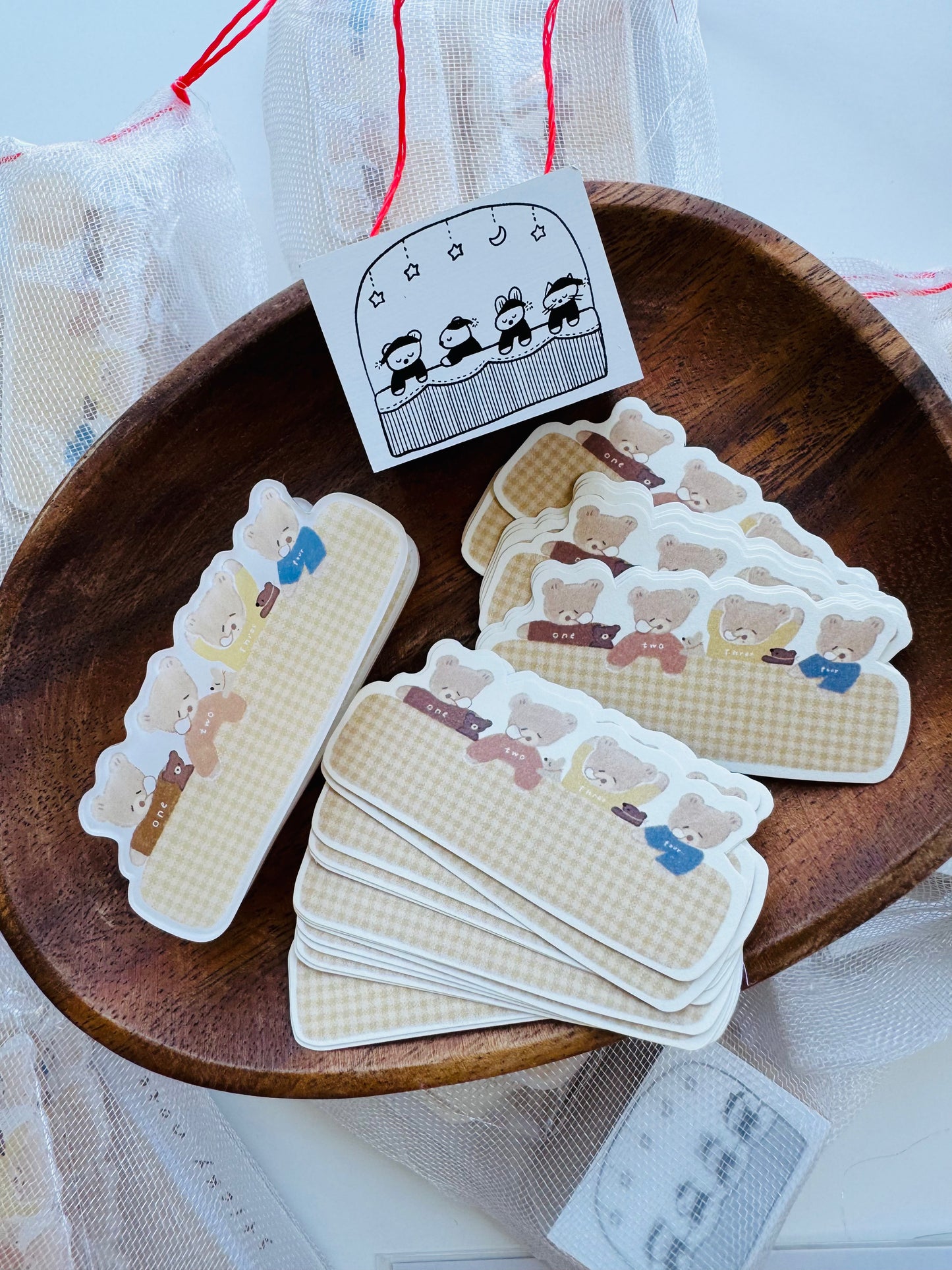 NEW! Ranmyu x Lazy Home - Stationery Fair Exclusive Bundle | 3-Item Set | Rubber Stamp | Sticky note | Resin Clip