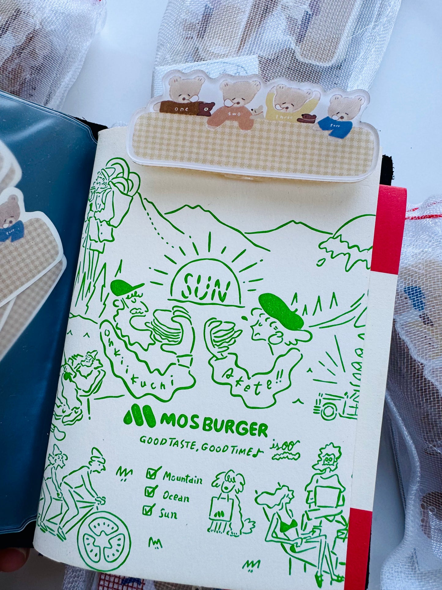 NEW! Ranmyu x Lazy Home - Stationery Fair Exclusive Bundle | 3-Item Set | Rubber Stamp | Sticky note | Resin Clip