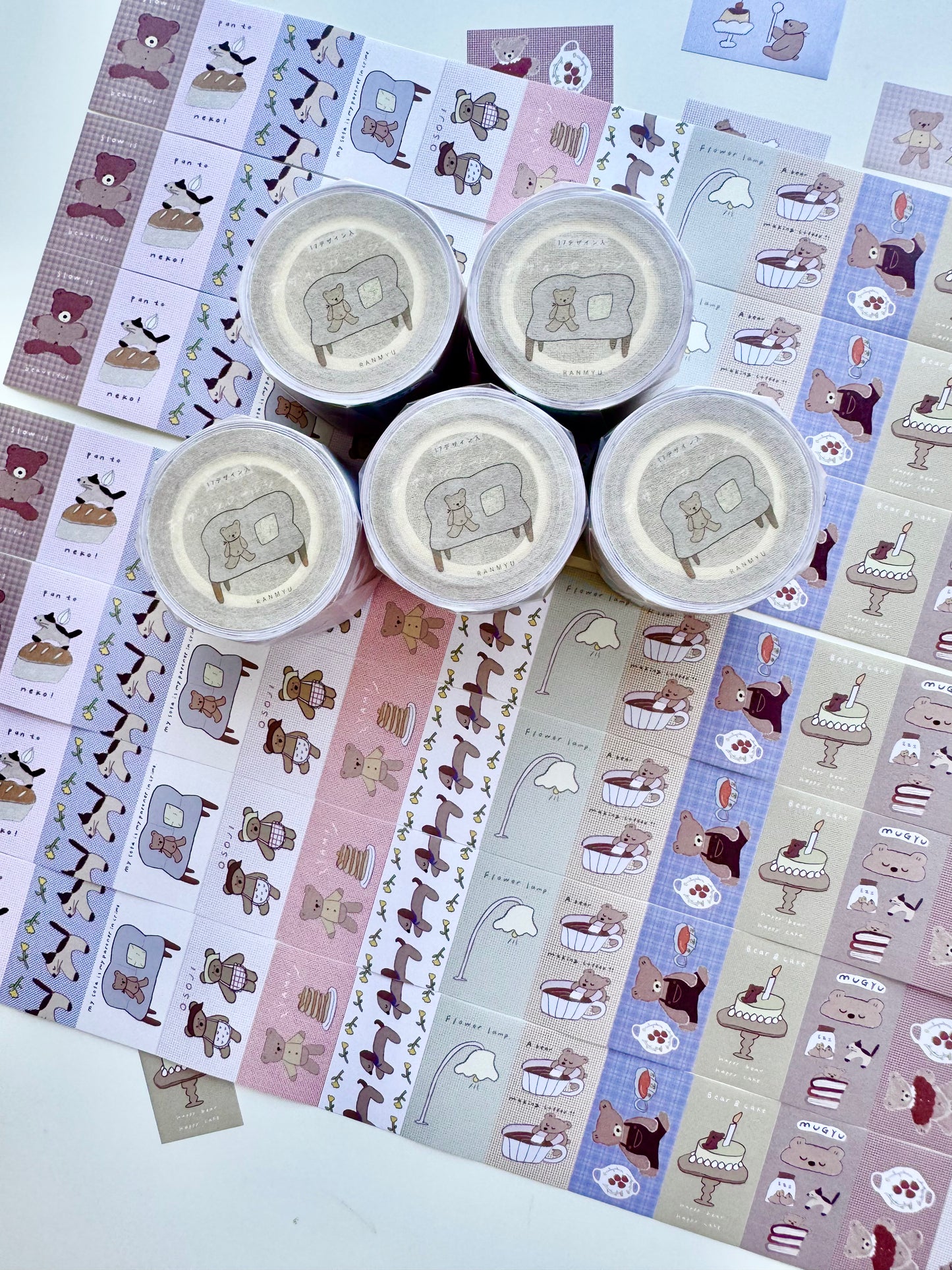Ranmyu x Lazy Home -  | 3.4cm Sticker Roll | Die-cut | Release Paper | 5M