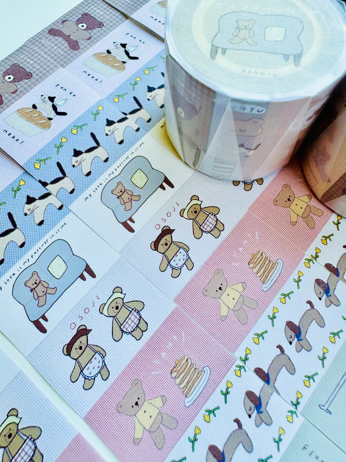Ranmyu x Lazy Home -  | 3.4cm Sticker Roll | Die-cut | Release Paper | 5M